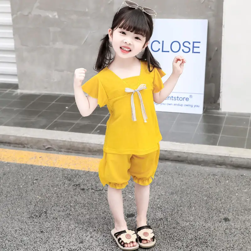 Одежда для маленьких девочек летняя одежда младенцев и малышей Детский комплект