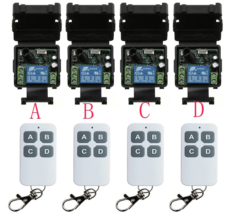 

xuanlongyuan DC12V 24V 1CH RF wireless remote control switch System Transmitter+Receiver /Electric Doors/window /lamp/shutters