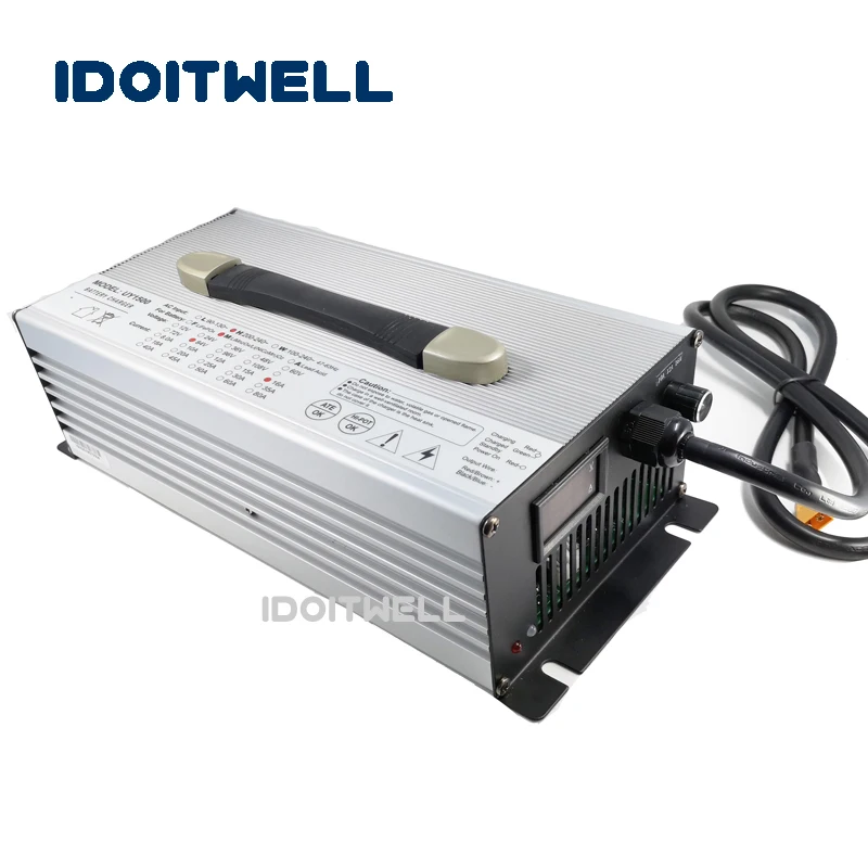 Подгонянное 1500W Регулируемое зарядное устройство для аккумулятора 72V 16A 13A 10A ток 3