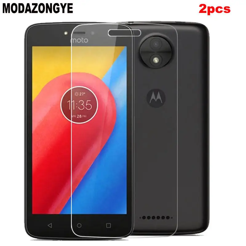 Закаленное стекло для Motorola Moto C Plus 2 шт. Защита экрана Lenovo зеркальная защитная