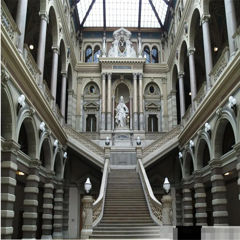 

beibehang wallpaper living room European medieval architecture palace stairs Cafe wall covering murals wall paper 3D home decor