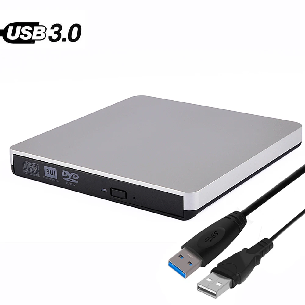 

Внешний тонкий USB 3,0 DVD-привод DVD-RW VCD RW, портативный суперпривод для Apple Mac, MacBook Pro, Air, iMAC