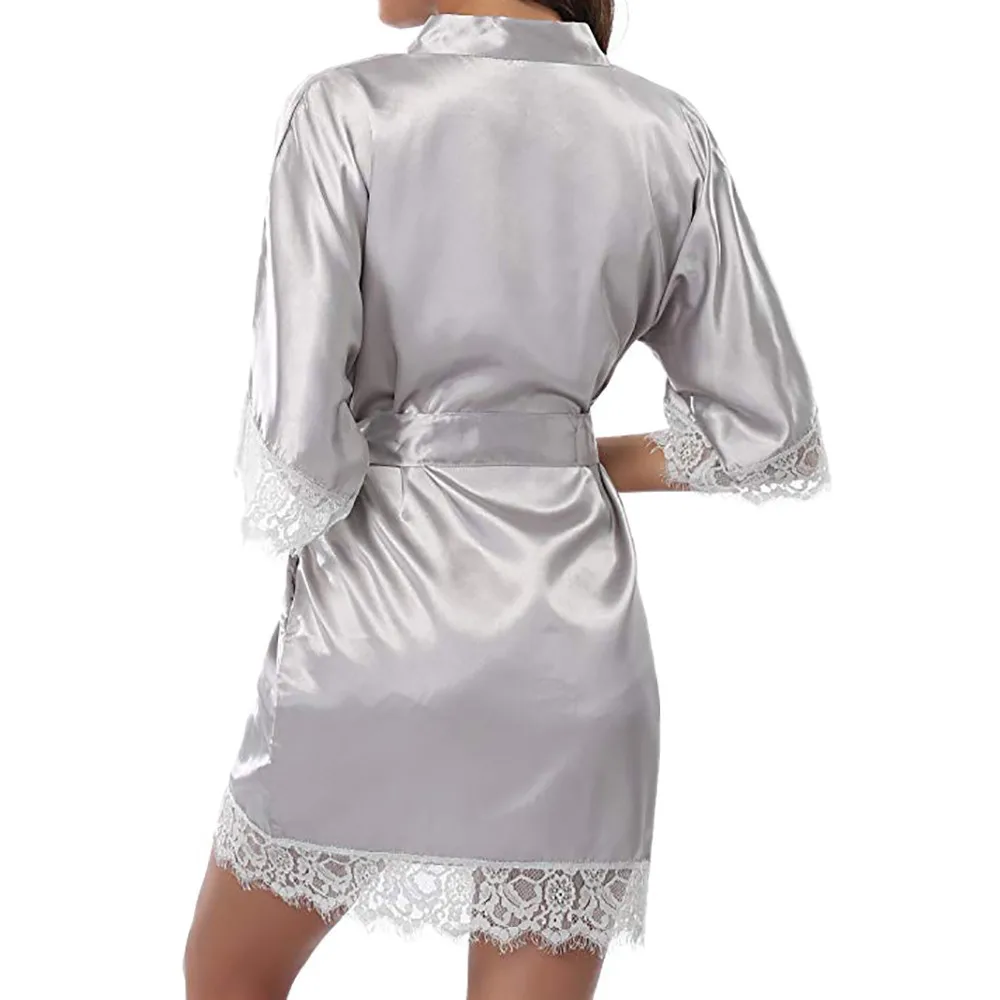 Ночная рубашка женский халат Женская Сексуальная кружевная одежда для сна