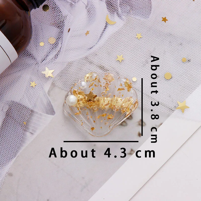 New Fantasy Acetate Gold Silver Foil Geometric Hair Clips Women Girls Sweet Hairpins Headband Hair Claws Hair Accessories