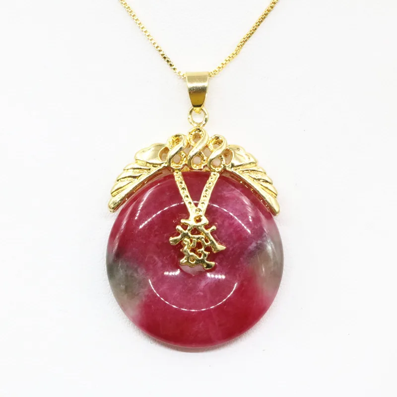 Плоский круглый кулон 30 мм цепочка из нержавеющей стали ожерелье подвески