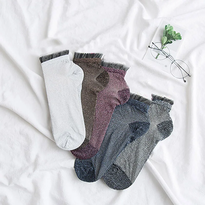 [COSPLACOOL] блестящие цветочные кружевные серебряные ультратонкие прозрачные милые