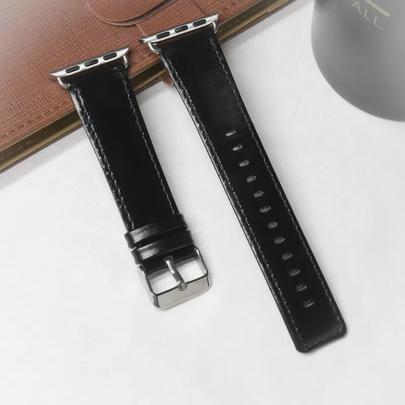 Из натуральной коровьей кожи для iphone Apple watch 1/2/3/4, для iwatch, версия для мужчин и женщин, ремешок для наручных часов в винтажном стиле crazy horse, 42 мм, 38 мм, версия Смарт-браслет
