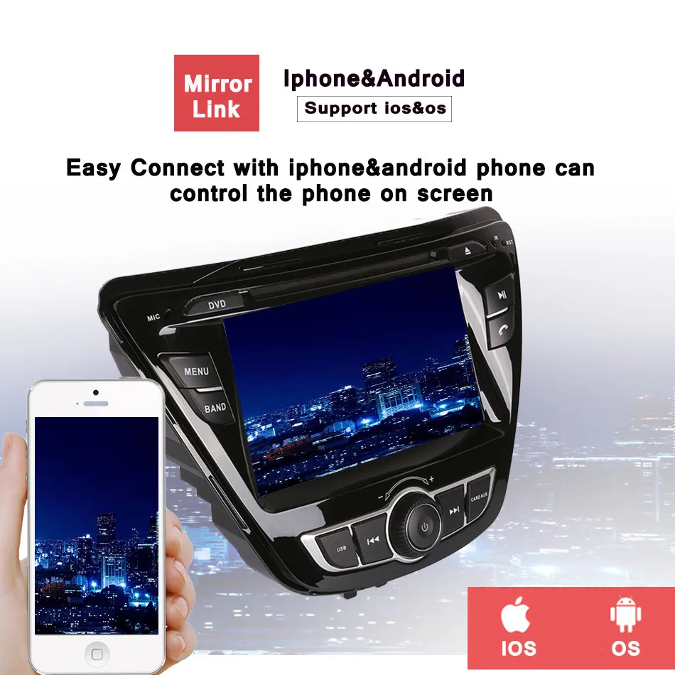 8 дюймов Восьмиядерный 4 Гб RAM android 10 автомобильный DVD для Hyundai Elantra Avante 2014 2015 с WIFI 4G GPS