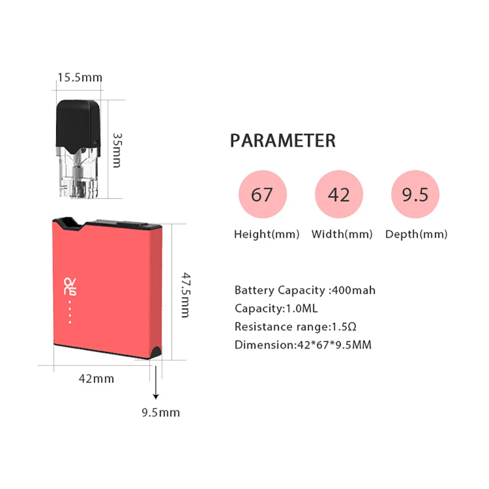 Новый OVNS JC01 Pro Pod набор 400 мАч стартовый 1 мл многоразовый картридж с 3 регулировкой