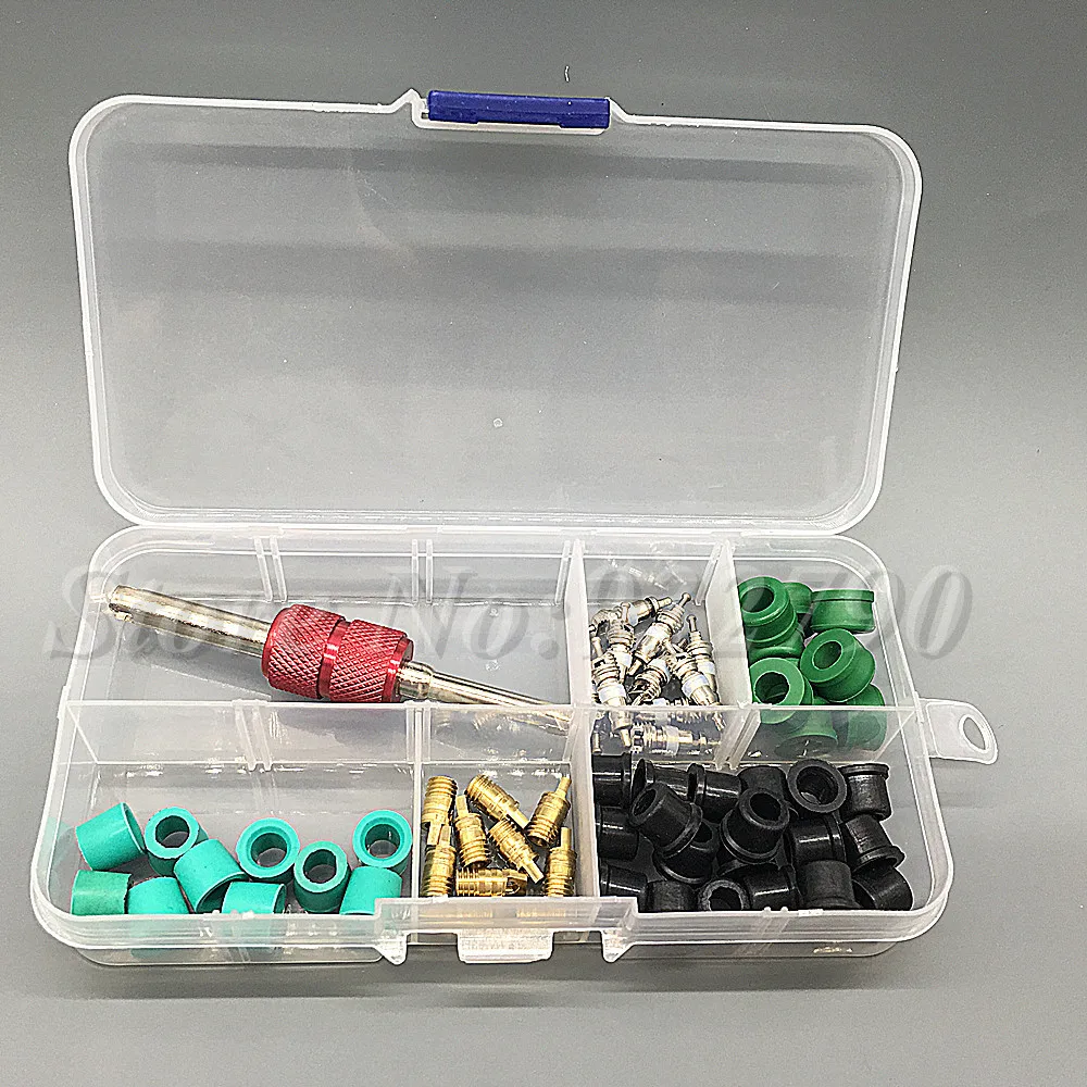 A/C AC Air Conditioning Valve Core Remover Installer Tool 2 Way Key Rubber O-Ring Seals O Ring Seal Washers Gasket | Инструменты