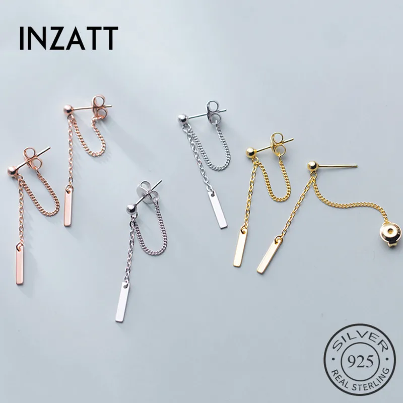 Женские серьги-подвески INZATT из настоящего серебра 925 пробы с кисточками и