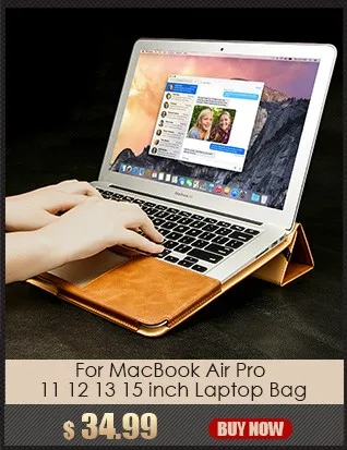 Jisoncase Чехол из натуральной кожи для MacBook Air Pro 11 12 13 дюймов Тонкий чехол Модный дизайн Роскошная брендовая сумка для ноутбука