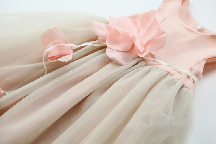 2018 Summer and Autumn Baby Girls Dresses Kids Sleeveless Gauza with Flower Casual Children | Детская одежда и обувь
