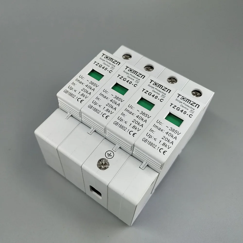 AC SPD 3P+ N 20 ка~ 40 кА C~ 385 в дом Защита от перенапряжения защитное Низковольтное устройство