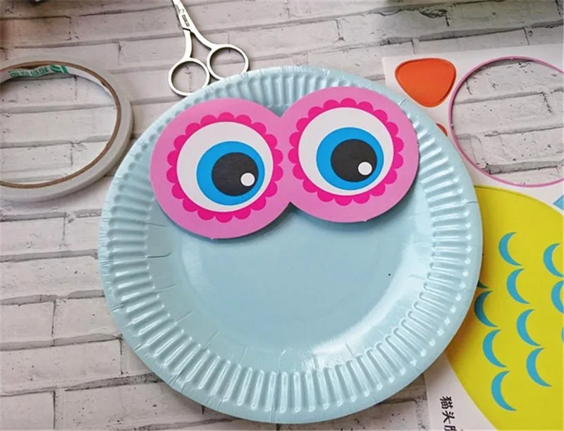 Happyxuan DIY бумажная пластина Искусство ремесло наклейки Пазлы Мультфильм Животные