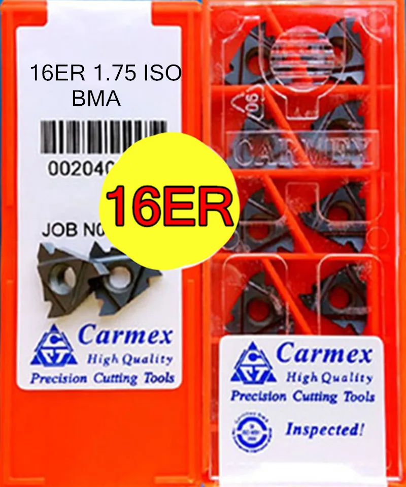 16ER 1 75 ISO BMA 10 шт 50 100 Кармекс Карбид обработка вставки: нержавеющая сталь сплав и т.