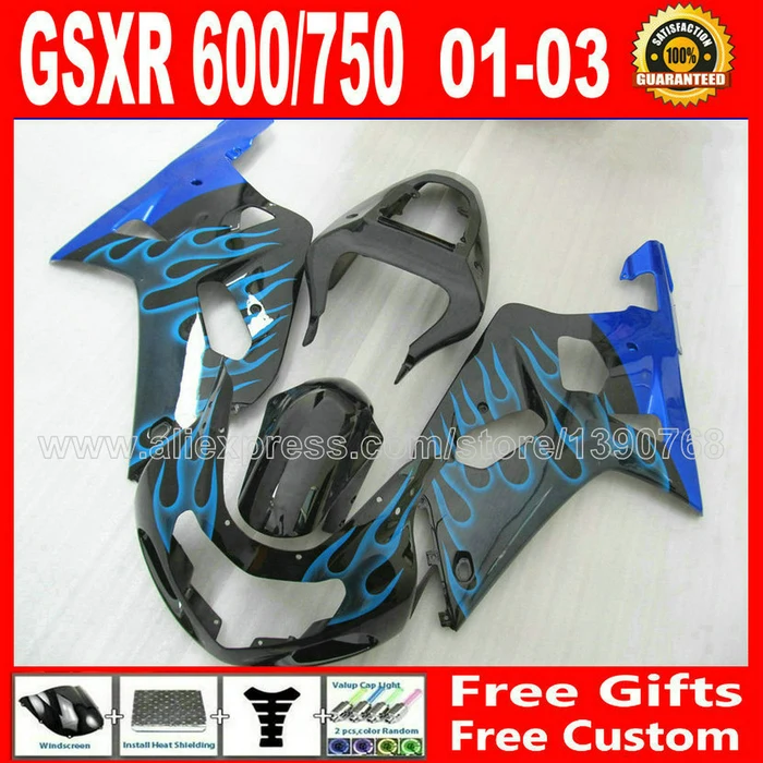 Высококачественный комплект обтекателей для нового SUZUKI GSXR 600 750 K1 # EJH 2001- 2003 GSX R600