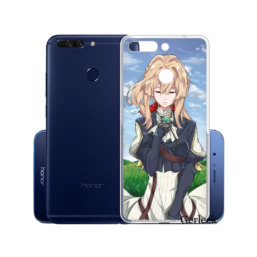 Чехол для телефона с аниме фиолетовым Evergarden Huawei Honor 6A 7A 7C 7X 8X 8 9 10 Lite Play мягкие чехлы