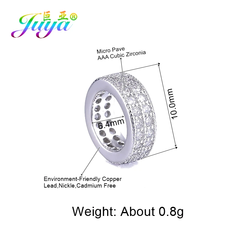 Juya DIY Beading Jewelry Beads Supplies Hand made 10mm Spacer Charm Accessories Fit Natural Stones Beadwork Making | Украшения и