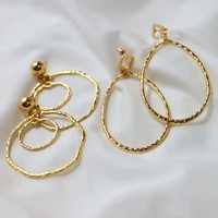 round golden geometric big earrings for women multi choice 925 silver stud earring square stud earring for women girls