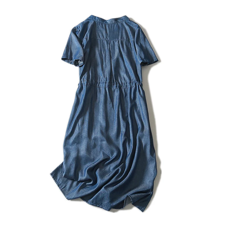 Женское Платье До Колена однотонное платье А силуэта с коротким рукавом и