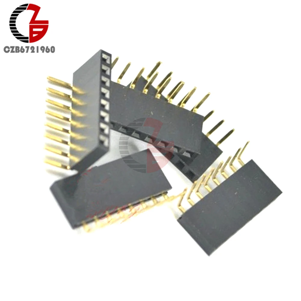 20 шт. Однорядный гнездовой разъем 1x8Pin 2 54 мм|pitch connector|l connector |