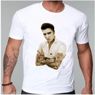 Футболка мужская из хлопка с коротким рукавом, Elvis Presley The King