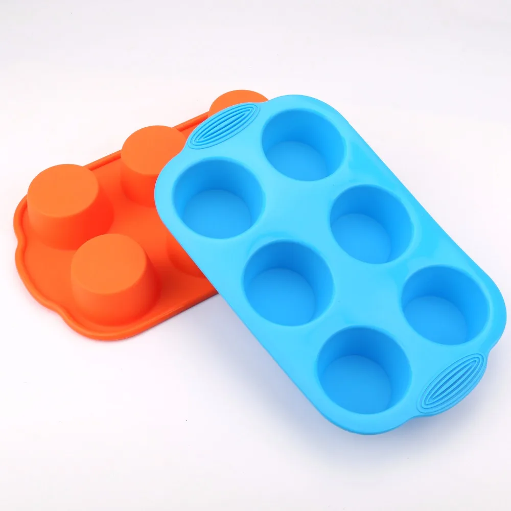 1PC 30X18CM Round Shape Silicone Bakeware Cake Mold 6 Lattices Muffin Cupcake Moulds Soap Molds LB 343 | Дом и сад