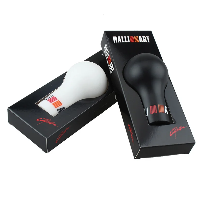 White Plus black BHKEY RALLIART универсальная 5/6 скорость авто ручка переключения передач черный/белый автомобиль механическая коробка передач(MT) для Mitsubishi - Название цвета: White Plus black