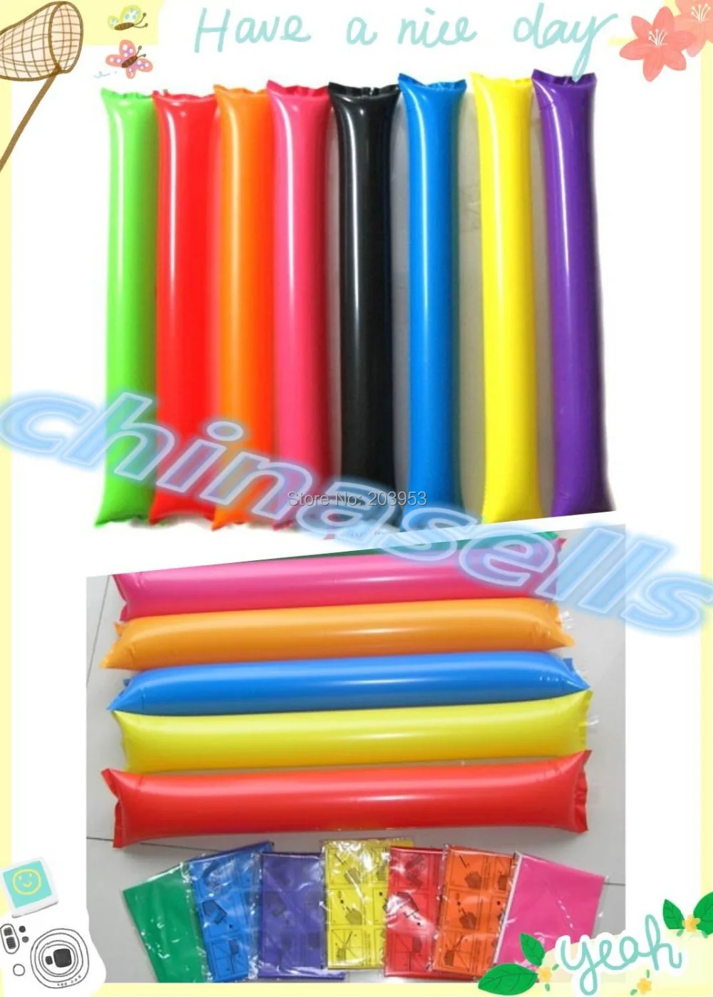 60 см clapper ballon Пляжные Надувные палочки Черлидинга спортивные игры вечерние палки