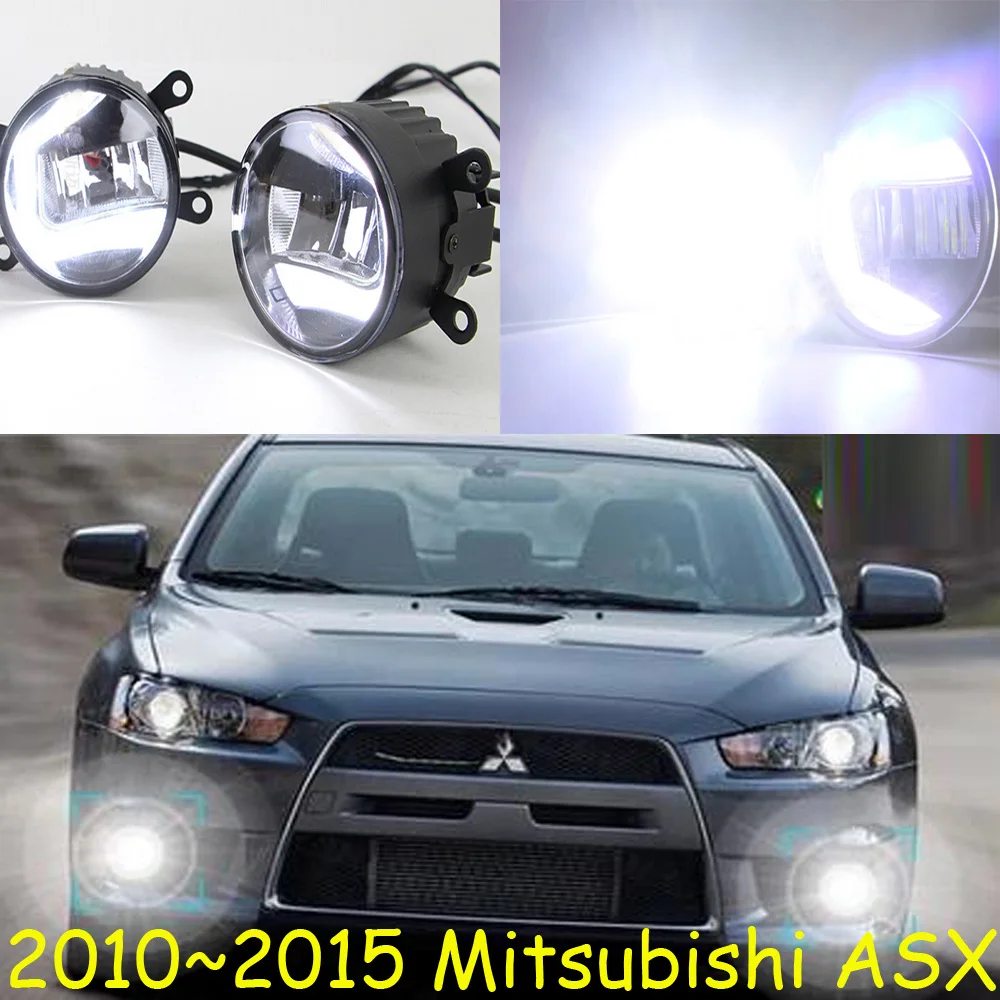 Автомобильный бампер, лампа на голову, светильник Mitsubishi ASX, Дневной светильник светодиодный, автомобильные аксессуары, лампа дневного света для 2009~ года, противотуманная фара ASX