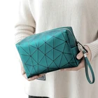 LHLYSGS женская простая косметичка, вместительная портативная водонепроницаемая сумка для макияжа из ПУ, органайзер для туалетных принадлежностей, дорожная сумка