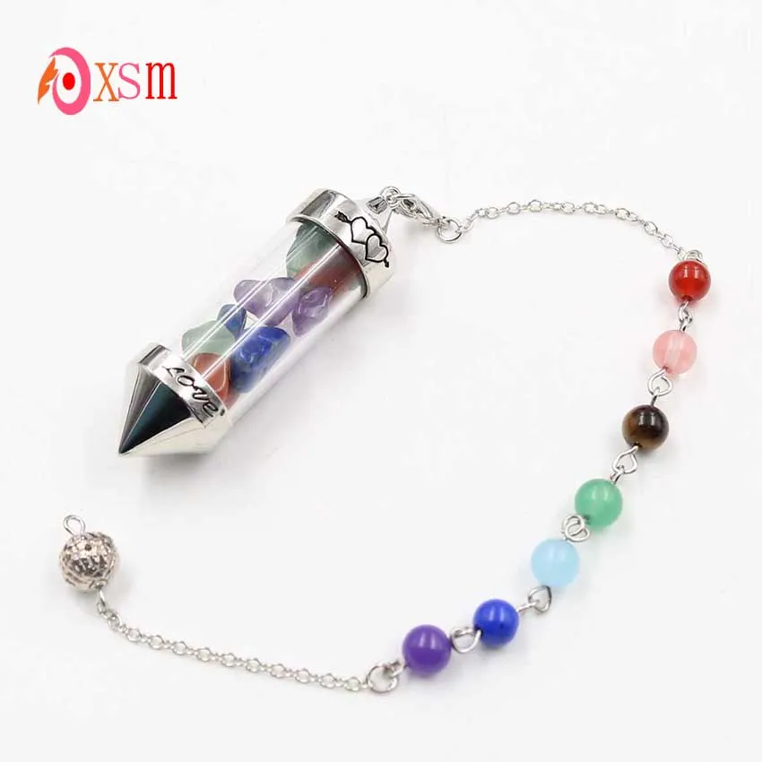 Xinshangmie Fashion Reiki раздавленные камни драгоценности 7 чакр каменная цепочка пирамида