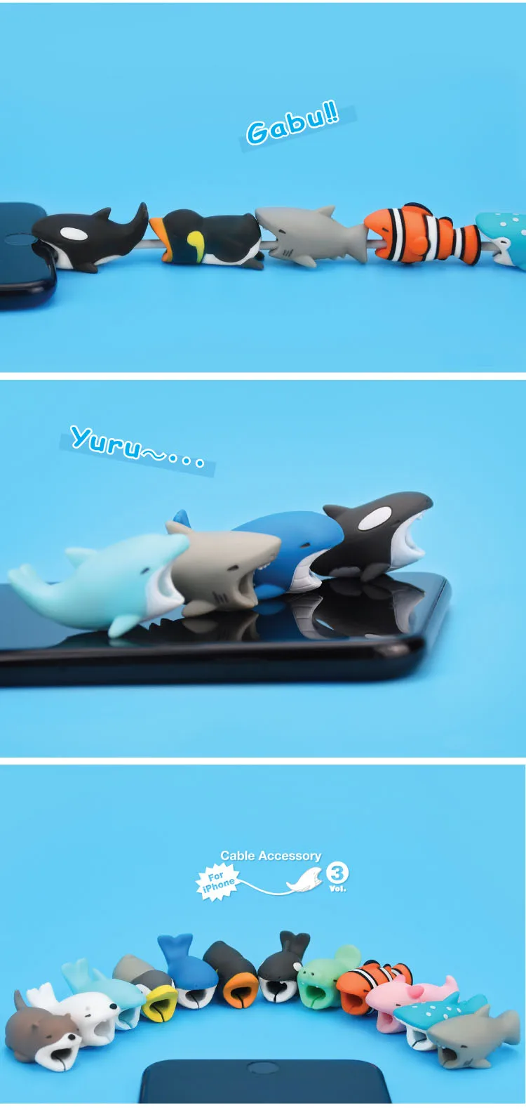 1 шт. kawaii кабель укус животное iphone протектор в форме намотки собака укус телефон аксессуар шалость игрушка забавный