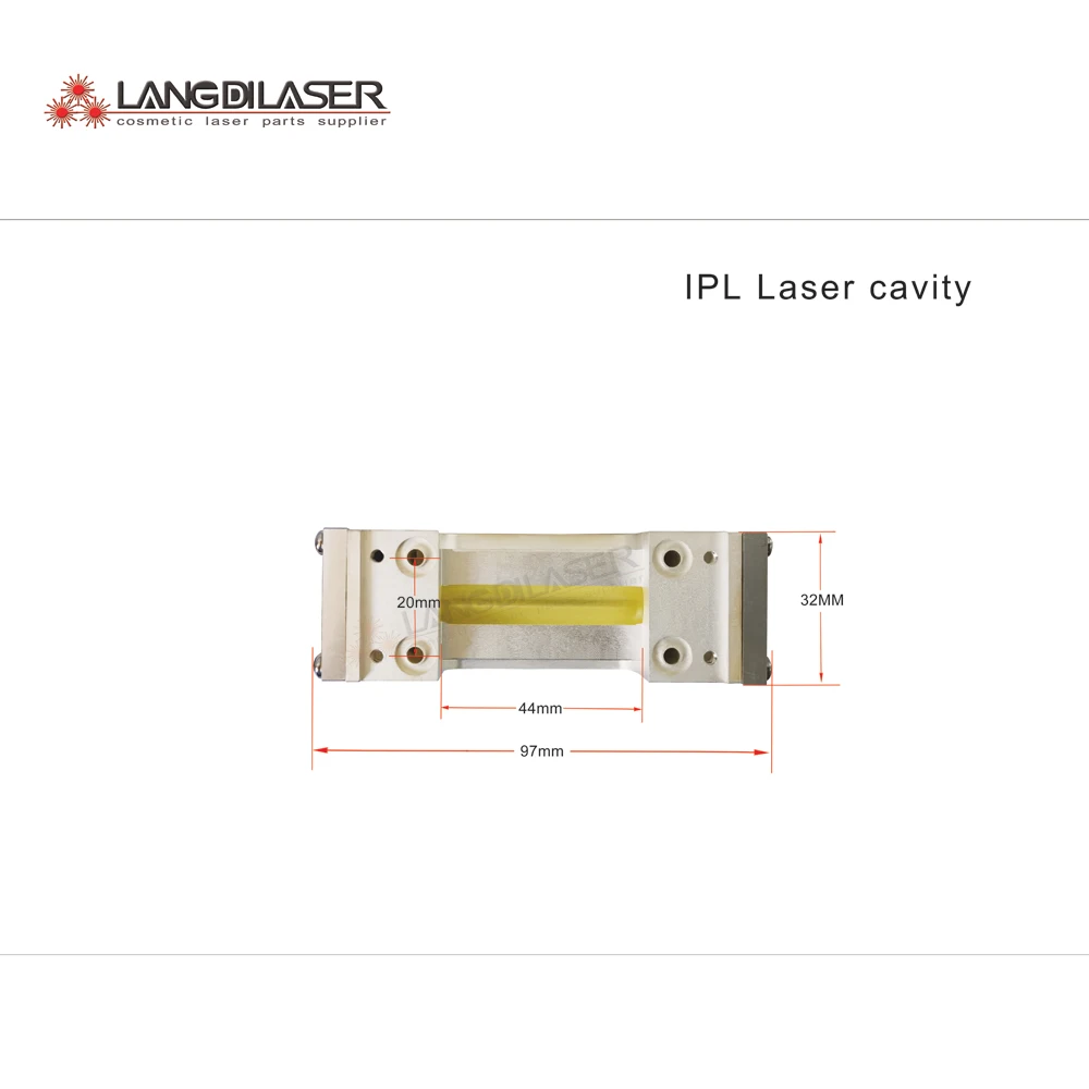 IPL laser cavity part ( include lamp flow tube + reflector )