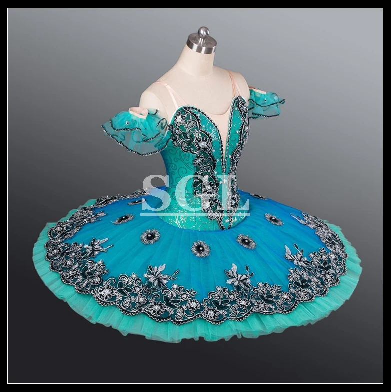 Бесплатная доставка балетная пачка синего и зеленого цвета для девочек костюмы