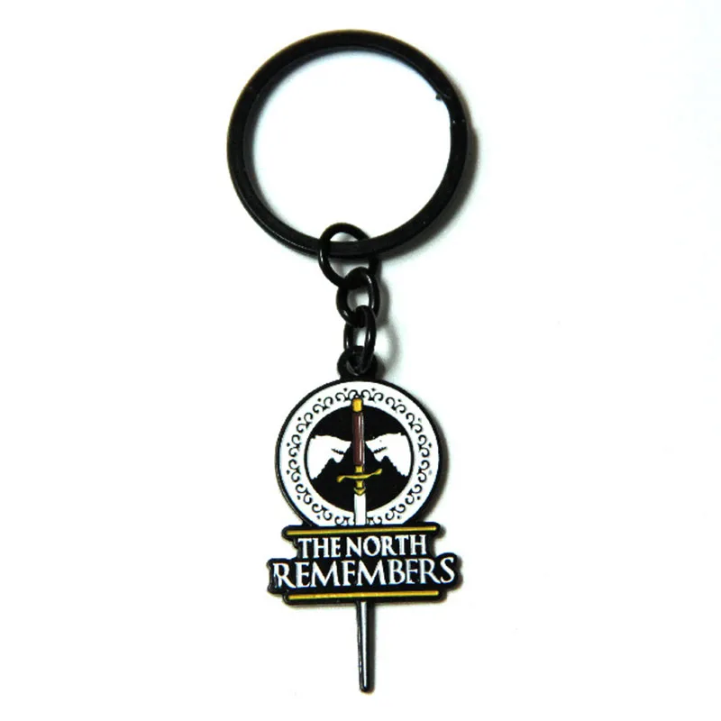 Game of Thrones Keychain Key Chains Son Ice and Fire House Stark Winterfell Pendant Fashion Jewelry Gift Keyring | Украшения и