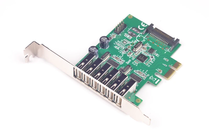 8 портовая карта USB 2 0 PCI Express X1 (6 внешних портов s и внутренних 9 контактных порта