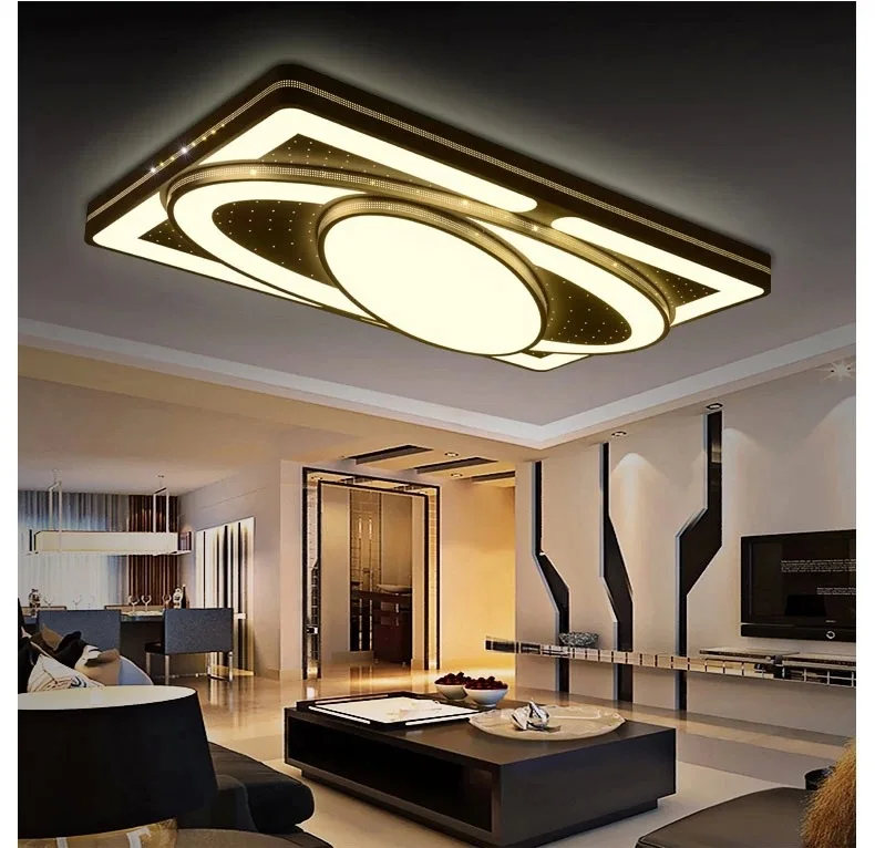 Светодиодный потолочный светильник в стиле боди арт черно белый креативный виде