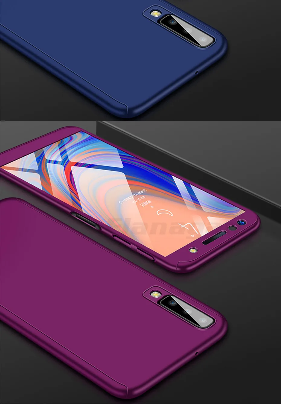 Flanagan 360 противоударный чехол для телефона для samsung Galaxy A3 A5 A7 A8 Plus Полный чехол s для samsung A7 A8 чехол+ стекло