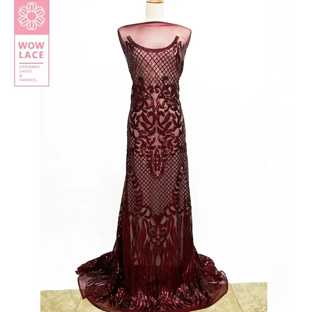 

Classical Design African Sequins Net Lace Fabrics In Royal Blue Sequined French For Lady Wedding Bride Mesh Tulle Voile Material