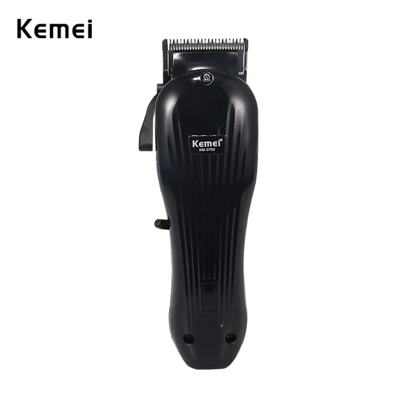 Black Kemei-3703, профессиональная электрическая машинка для стрижки волос, перезаряжаемая машинка для стрижки волос с ЖК-дисплеем, машинка для стрижки волос, тример для бороды, инструменты для укладки - Color: Black