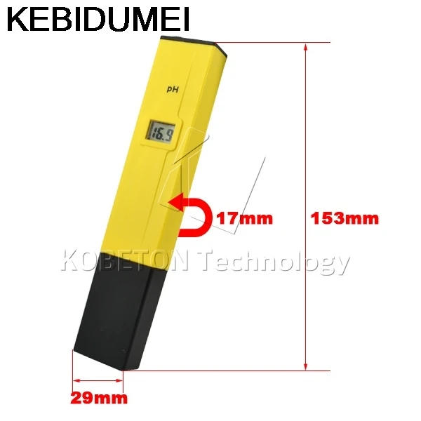 KEBIDUMEI PH метр тестер воды ручка карманный цифровой Диапазон 0 14.0pH инструменты для