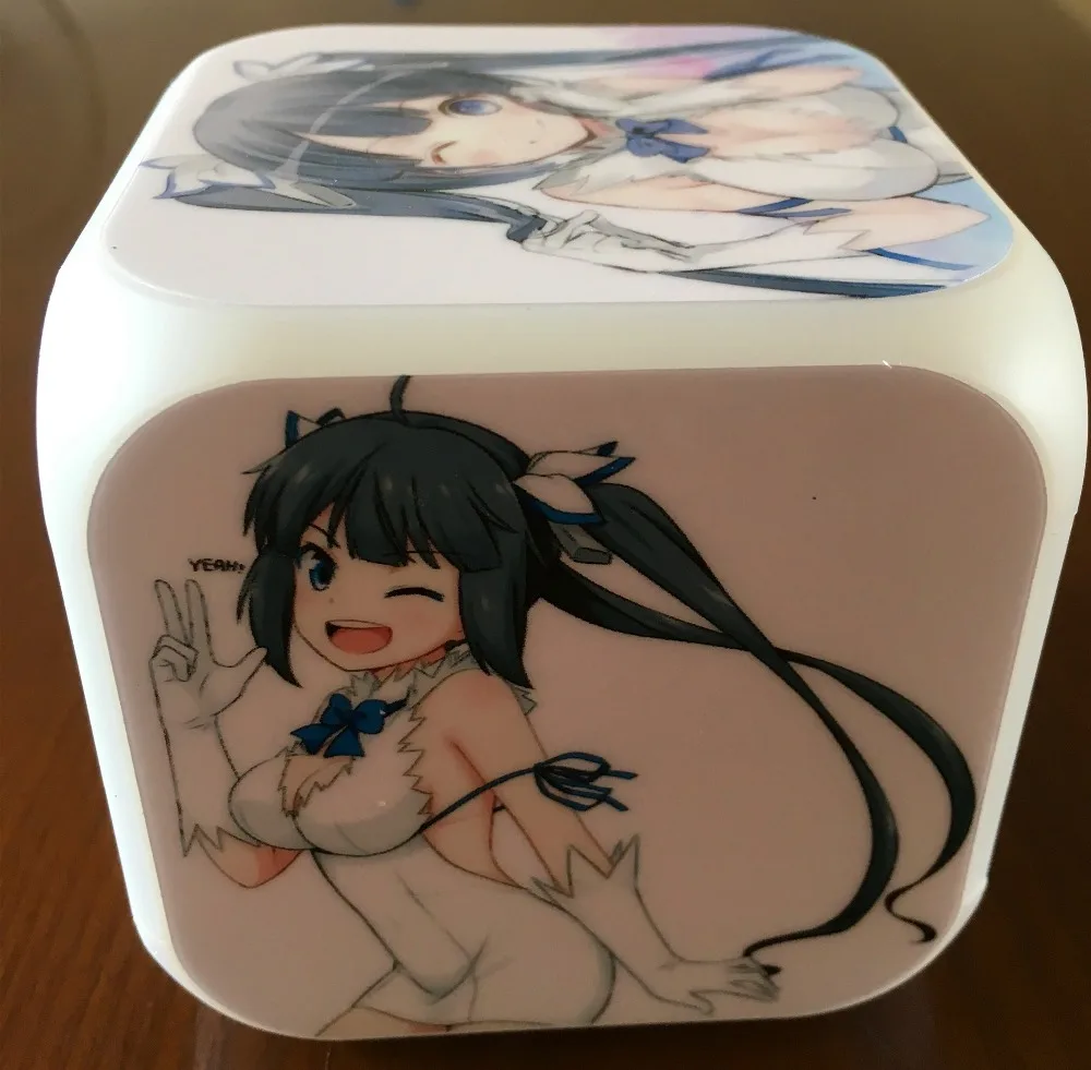 Japanese Anime Hestia Danmachi seven Color Change Glowing Digital Alarm Clock 144206 | Дом и сад