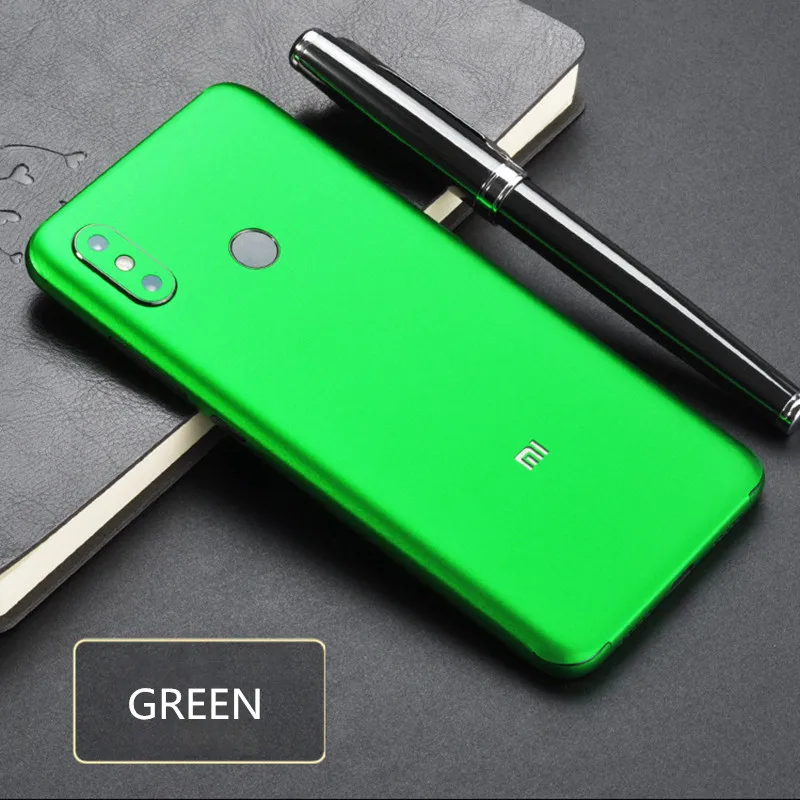 Green Наклейка конфетного цвета, чехол для Xiaomi mi6 mi6X mi8 8SE Xiaomi Note3, Защитная пленка для льда - Цвет: Green