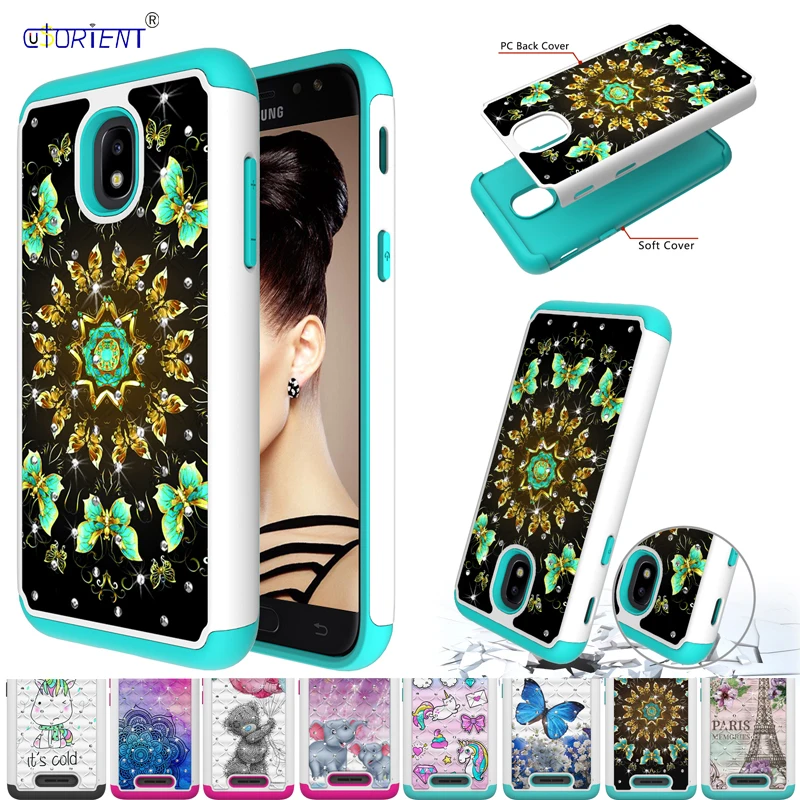 Для Samsung Galaxy J7 уточните V Star 2018 Блестящий Алмазный чехол SM J737V Гибридный ТПУ