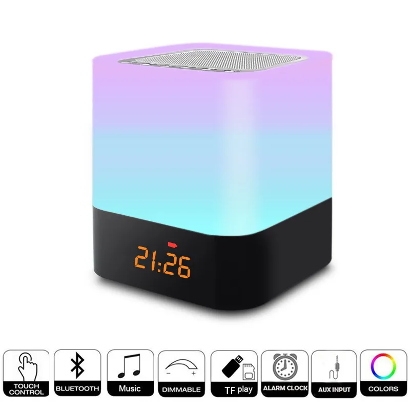Ночник с Bluetooth динамиком перезаряжаемая настольная лампа RGB светильник ильник