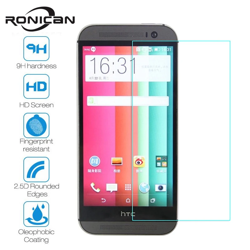 Для HTC One M8 Dual Sim закаленное стекло Защита экрана 0 26 мм 9H защитная пленка на M8i Eye M8Ew