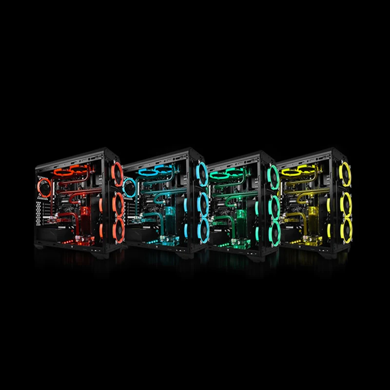 Горячий RGB Аврора охлаждающий вентилятор 120 мм 6Pin контроллер Светодиодная лента кольцо для компьютера кулер воды великолепный цвет регулируемый вентилятор радиатора