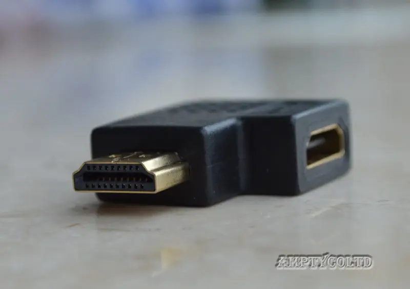 KELUSHI штекер к женскому M/F HDMI правый угол 90 градусов адаптер кабель соединитель